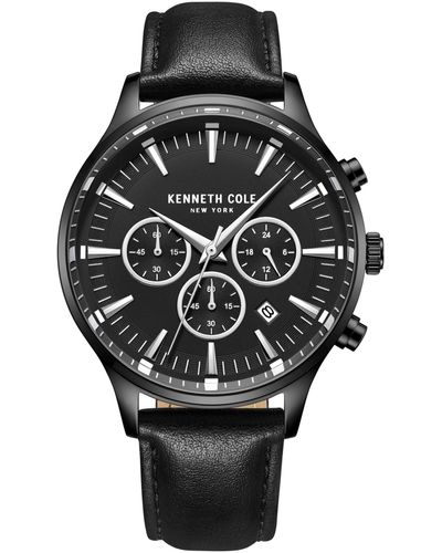 Kenneth Cole New York 43mm Quartz Watch Kcwgf2271001 - Black