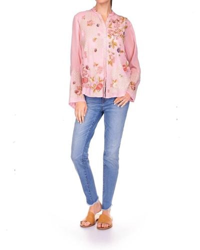Johnny Was Dyllan Blouse - Pink