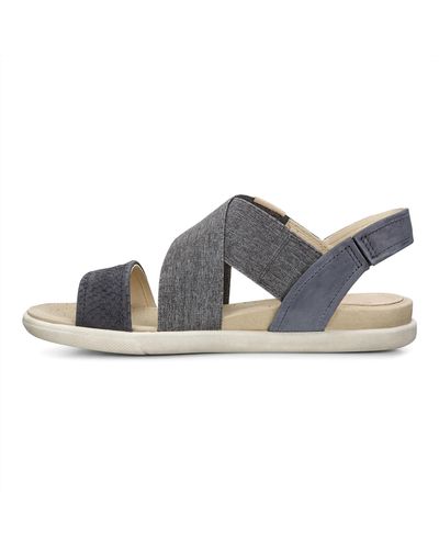 Ecco Damara Elastic X Sandal in Brown Lyst