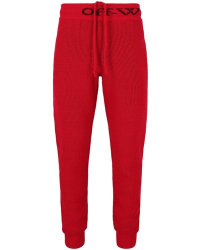 Off-White c/o Virgil Abloh Slouch Knit Pants - Red