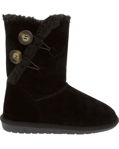 Sugar Marty Faux Suede Cold Weather Winter & Snow Boots - Black