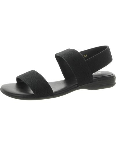 Vaneli Yoel Open Toe Wedge Slingback Sandals - Black