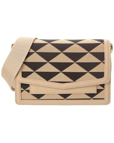 Persaman New York Adeline Canvas & Leather Crossbody - Natural