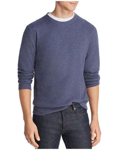 The Men's Store Cotton Terry Cloth Crew Sweatshirt - Blue