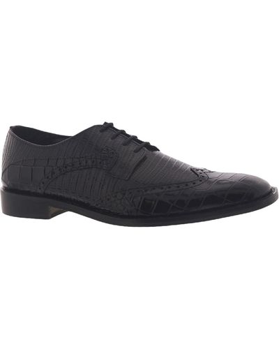 Stacy Adams Rolando Leather Lace-up Derby Shoes - Black