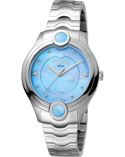 Ferré Dial Stainless Steel Watch - Blue