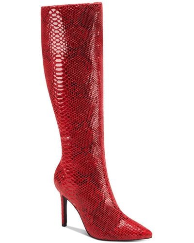 INC Rajel Tall Knee-high Boots - Red