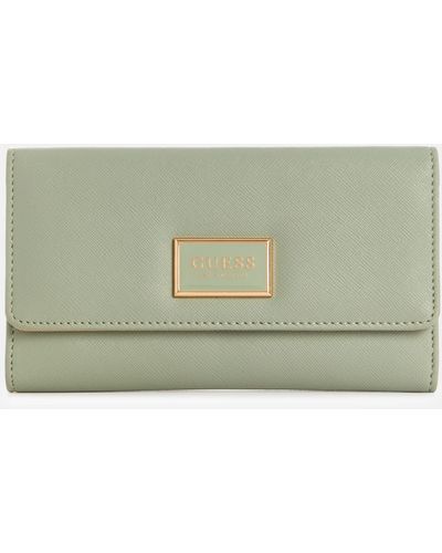 Guess Factory Abree Slim Clutch Wallet - Green