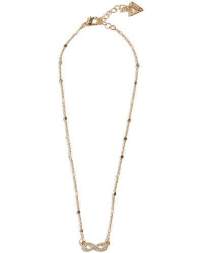 Guess Factory Infinity Bobble Chain Necklace - White