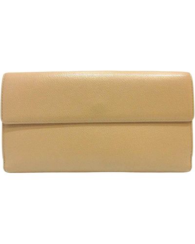 Chanel Coco Button Leather Wallet (pre-owned) - Natural