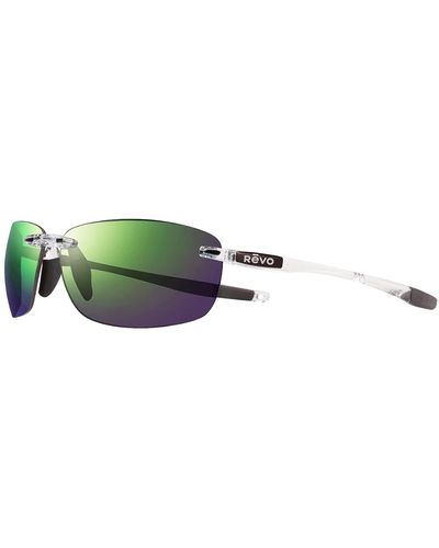 Revo Descend Fold Crystal Ever Polarized Sunglasses - Green