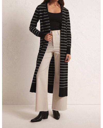 Z Supply Bellini Stripe Cardigan - Black