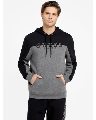 Guess Factory Eco Marcus Color-block Hoodie - Gray