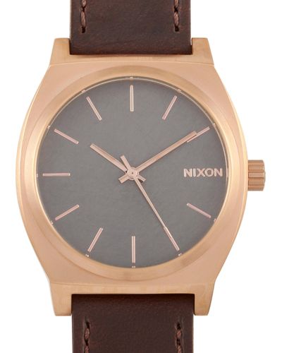 Nixon Time Teller Rose Gold-toned Stainless Steel Watch A045 2001 - Gray