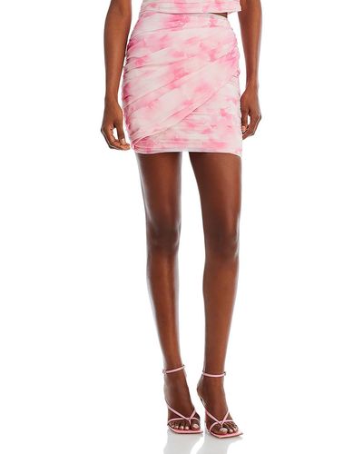 Aqua Mini Short Mini Skirt - Pink