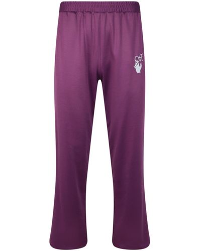 Off-White c/o Virgil Abloh Hands Off Trackpants - Purple