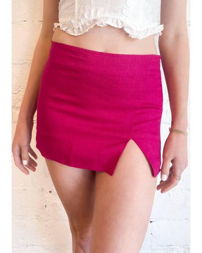 Olivaceous Posh Mini Skirt - Pink