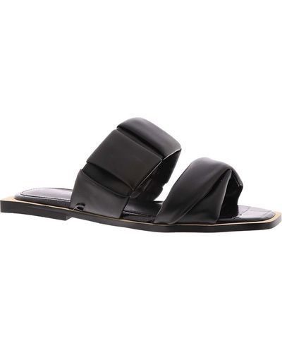 Circus by Sam Edelman Inara Faux Leather Open Toe Slide Sandals - Black