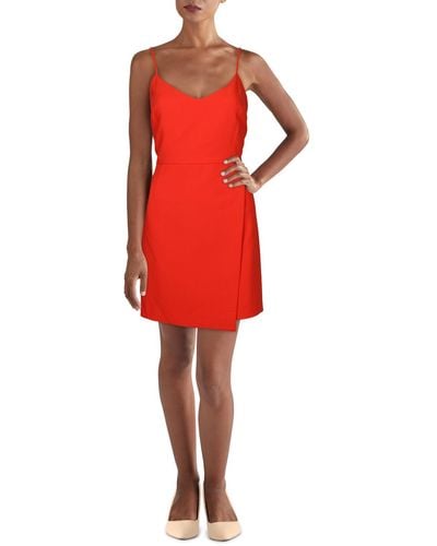 French Connection Whisper Cocktail Party Mini Dress - Red