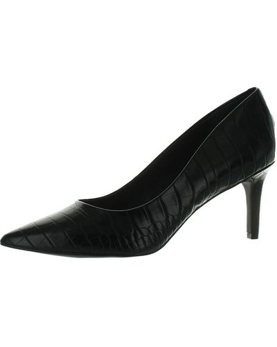 Alfani Jeules Padded Insole Slip On Pumps - Black