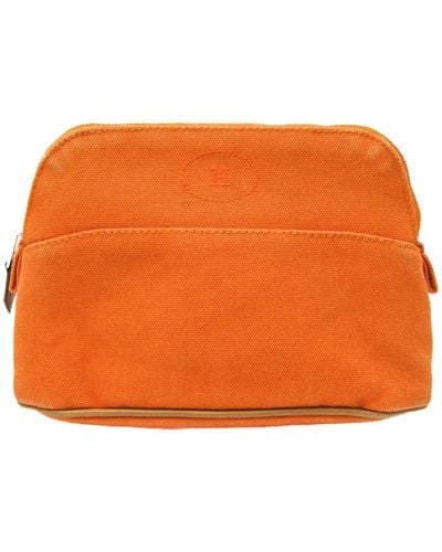 Hermès Bolide Canvas Clutch Bag (pre-owned) - Orange