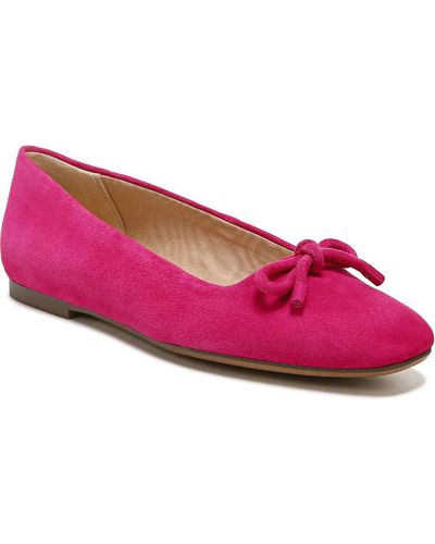 Naturalizer Poetic Bow Square Toe Ballet Flats - Pink