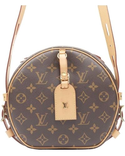 Louis Vuitton 2018 Boite Chapeau Mm Lv Monogram Rounded Crossbody Bag - Brown