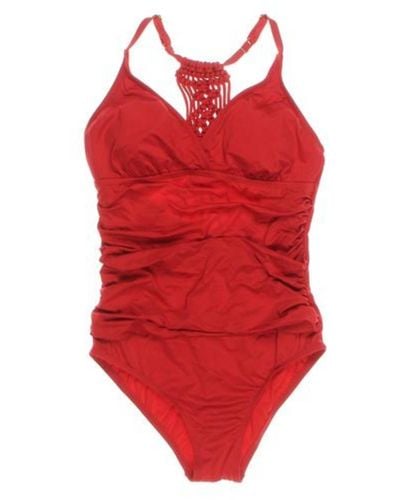 Jantzen Macrame Tummy Control One-piece Swimsuit - Red