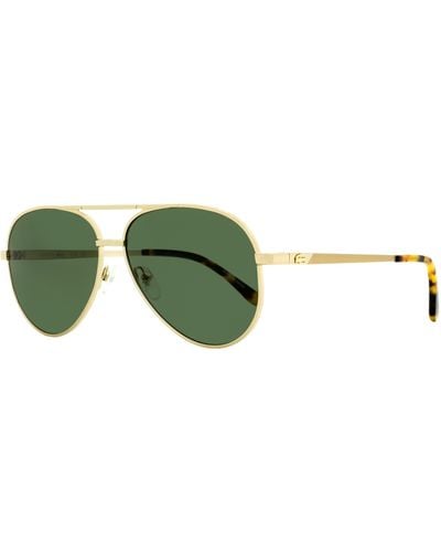 Lacoste Pilot Sunglasses L233sp Gold/havana 60mm - Green