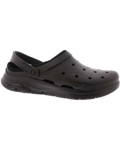 Skechers Chillaxing Slingback Arch Support Clogs - Black