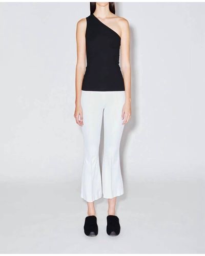 Rosetta Getty Pull On Cropped Flare Pants - White