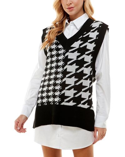 Kingston Grey Juniors Short Sweater Two Piece Dress - Black