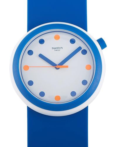 Swatch Popiness 45mm Quartz Watch Pnw103 - Blue