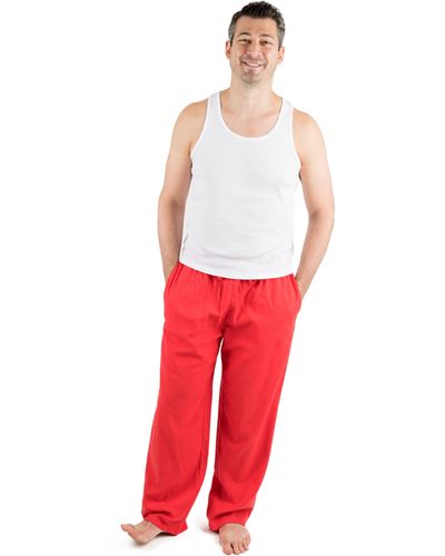 Leveret Flannel Pajama Pants - Red