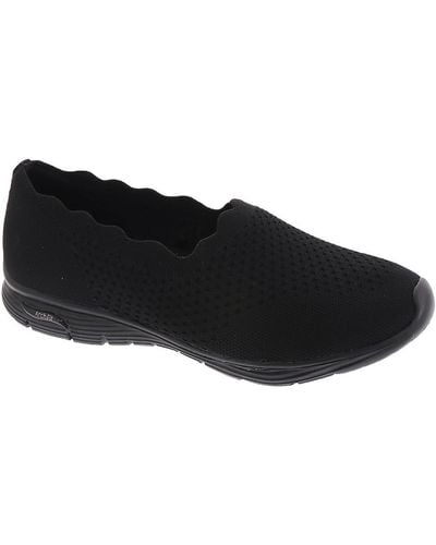 Skechers Arch Fit Seager Laceless Knit Casual And Fashion Sneakers - Black
