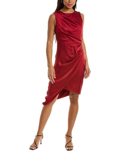 THEIA Uma Midi Dress - Red