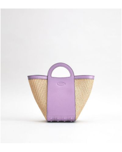 Tod's Gommini Shopping Bag Mini - Purple