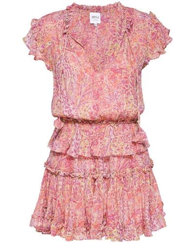 MISA Los Angles Lilian Mini Dress - Pink