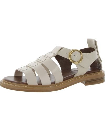 See By Chloé Millye Leather Open Toe Fisherman Sandals - White