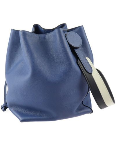 Hermès Licol Leather Shoulder Bag (pre-owned) - Blue