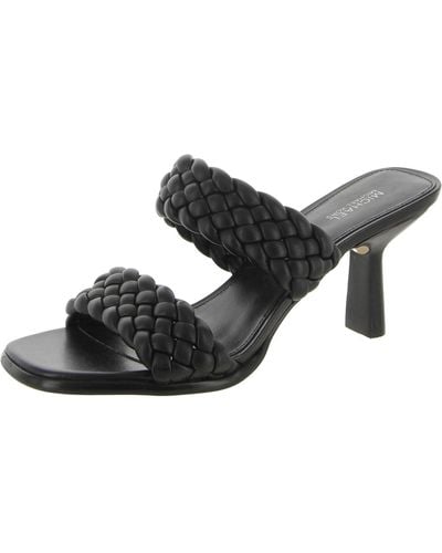 MICHAEL Michael Kors Amelia Faux Leather Braided Mules - Black