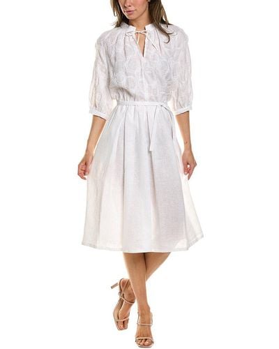 Piazza Sempione Linen-blend Dress - White