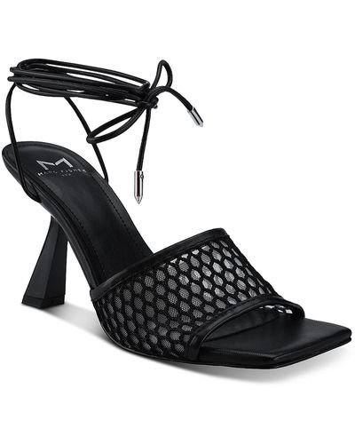 Marc Fisher Dallyn Leather Slide Strappy Sandals - Black