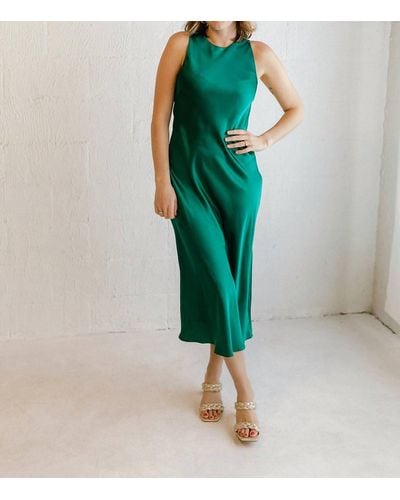 Lucy Paris Shiv Bias Dress - Green