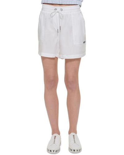 DKNY Pull On Short High-waist Shorts - White