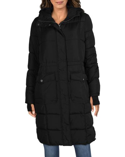 Lucky Brand Winter Hooded Puffer Coat - Black