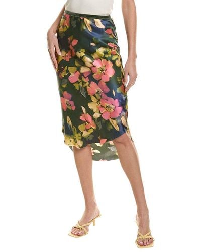 Go> By Go Silk Go> By Gosilk Shirttail It Out Of Here Silk Skirt - Blue