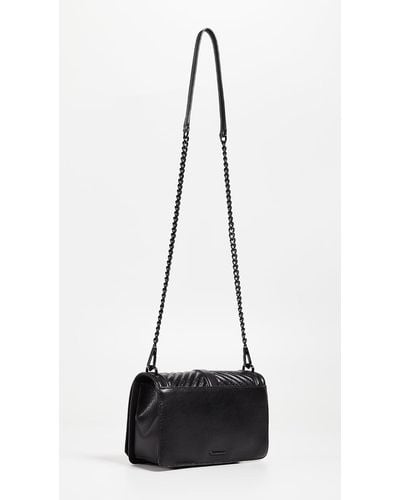 Rebecca Minkoff Chevron Quilted Love Crossbody Handbag - Black