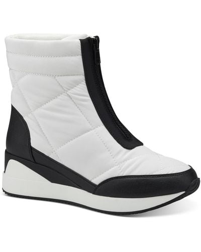 Alfani Whitnee Puffer Sneakers Casual And Fashion Sneakers - White