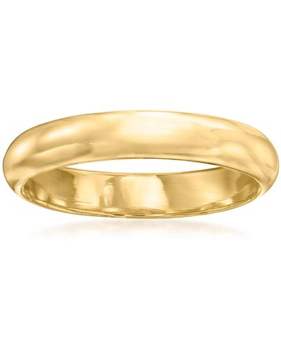 Ross-Simons 4mm 18kt Gold Domed Ring - Metallic